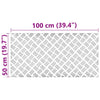 Portaan askelma 4 kpl 100 x 50 cm Hopea Alumiini Suorakaide