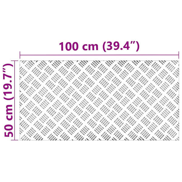 Portaan askelma 4 kpl 100 x 50 cm Hopea Alumiini Suorakaide