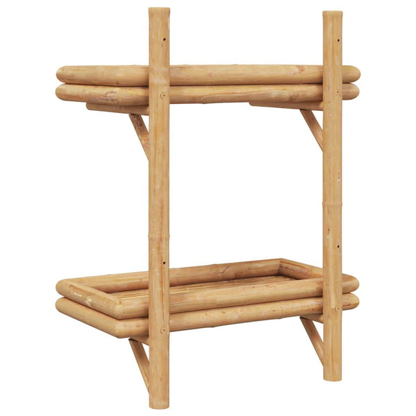 Seinähylly Seinäkiinnitettävä Ruskea 39 x 26 x 60 cm Bambu