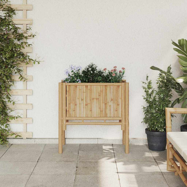 Korotettu penkki Ruskea 70 x 35 x 70 cm Bambu