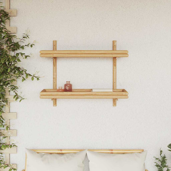 Seinähylly Seinäkiinnitettävä Ruskea 75 x 26 x 60 cm Bambu