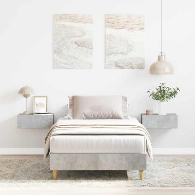 Sängyn runko Betoninharmaa 90 x 200 cm Tekninen puu