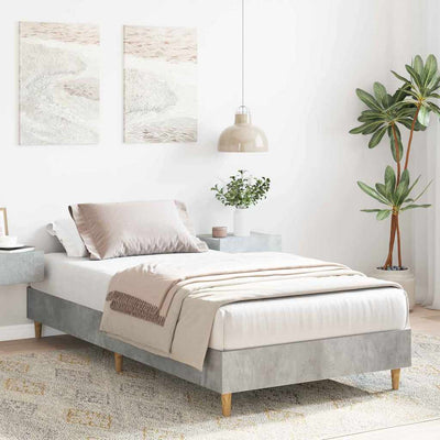Sängyn runko Betoninharmaa 90 x 200 cm Tekninen puu