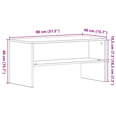 Musta tammi tv-kaappi Winfried 80x40x40cm (engineered wood)