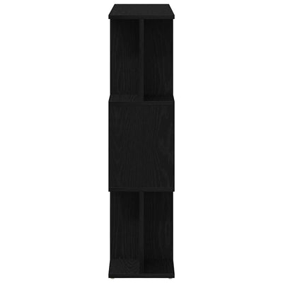Kirjahylly Musta tammi 80x24x96 cm Engineered Wood