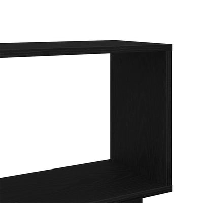 Kirjahylly Musta tammi 80x24x96 cm Engineered Wood