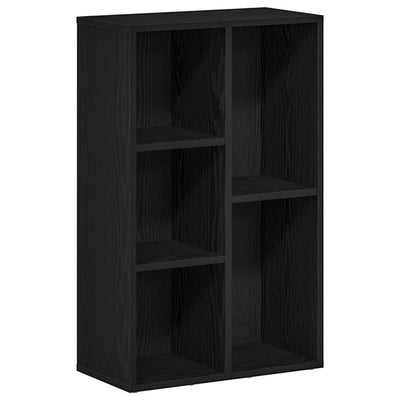 Kirjahylly Musta tammi 50x25x80 cm Engineered Wood