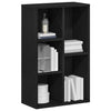 Kirjahylly Musta tammi 50x25x80 cm Engineered Wood