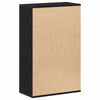 Kirjahylly Musta tammi 50x25x80 cm Engineered Wood