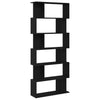 Kirjahylly Musta tammi 80x24x190,5 cm Engineered Wood