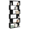 Kirjahylly Musta tammi 80x24x190,5 cm Engineered Wood
