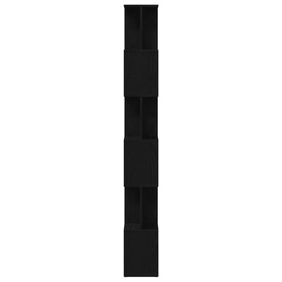 Kirjahylly Musta tammi 80x24x190,5 cm Engineered Wood
