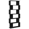 Kirjahylly Musta tammi 80x24x190,5 cm Engineered Wood