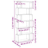 Kirjahylly Musta tammi 80x24x190,5 cm Engineered Wood