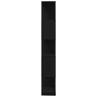 kirjakaappi/tilanjakaja musta tammi 45x24x159 cm tekninen puu