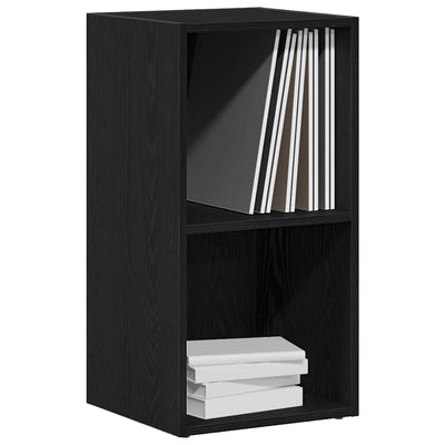 LP säilytyslaatikko musta tammi 71x34x36 cm tekninen puu