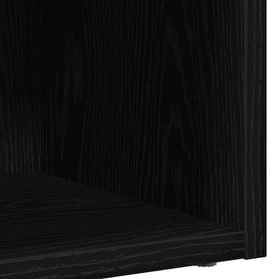 LP säilytyslaatikko musta tammi 71x34x36 cm tekninen puu