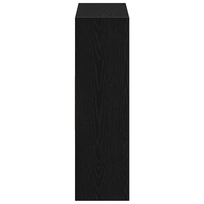 kirjakaappi musta tammi 97,5x29,5x100 cm tekninen puu