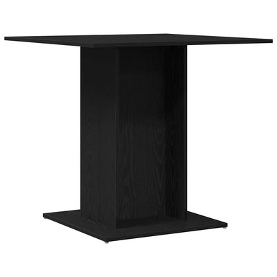 ruokapöytä musta tammi 80x80x75 cm tekninen puu