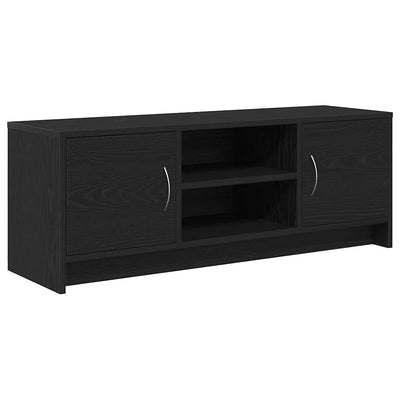 TV-taso musta tammi 102x30x37,5 cm tekninen puu