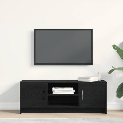 TV-taso musta tammi 102x30x37,5 cm tekninen puu