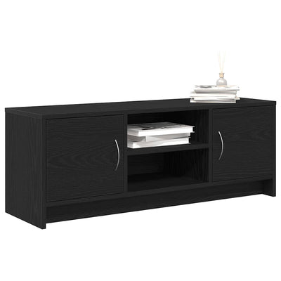 TV-taso musta tammi 102x30x37,5 cm tekninen puu