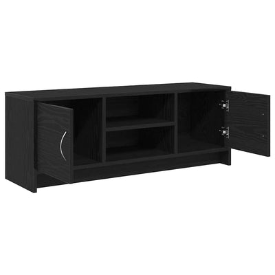 TV-taso musta tammi 102x30x37,5 cm tekninen puu