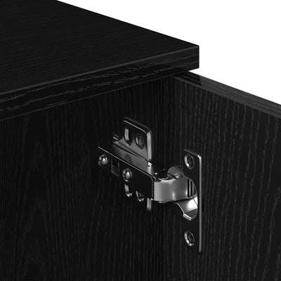 TV-taso musta tammi 102x30x37,5 cm tekninen puu