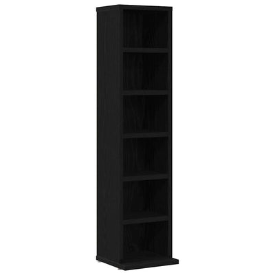 CD-kaappi Musta tammi 21x20x88 cm Engineered Wood