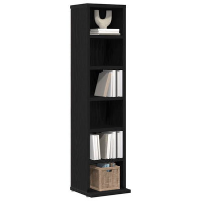 CD-kaappi Musta tammi 21x20x88 cm Engineered Wood