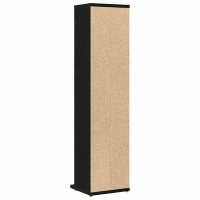 CD-kaappi Musta tammi 21x20x88 cm Engineered Wood