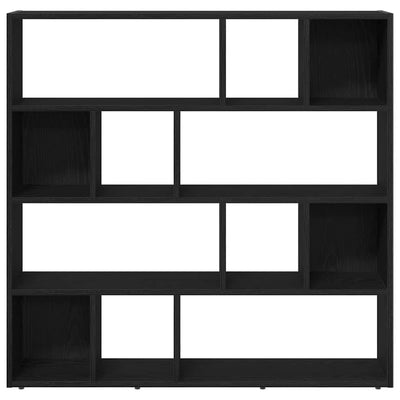 Kirjahylly/tilanjakaja musta tammi 105x24x102 cm