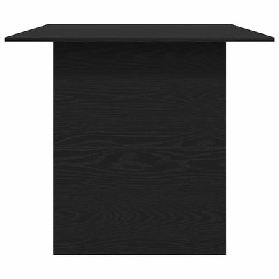 Ruokapöytä musta tammi 180x90x76 cm tekninen puu