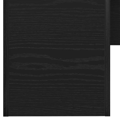Ruokapöytä musta tammi 180x90x76 cm tekninen puu