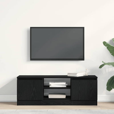 TV-kaappi musta tammi 102x30x36 cm tekninen puu