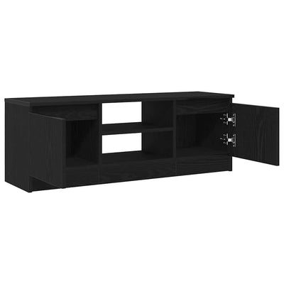 TV-kaappi musta tammi 102x30x36 cm tekninen puu