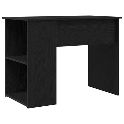 Työpöytä musta tammi 100x55x75 cm tekninen puu