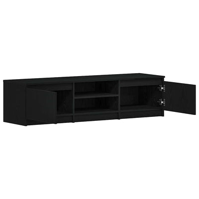 TV-taso musta tammi 140x40x36 cm tekninen puu