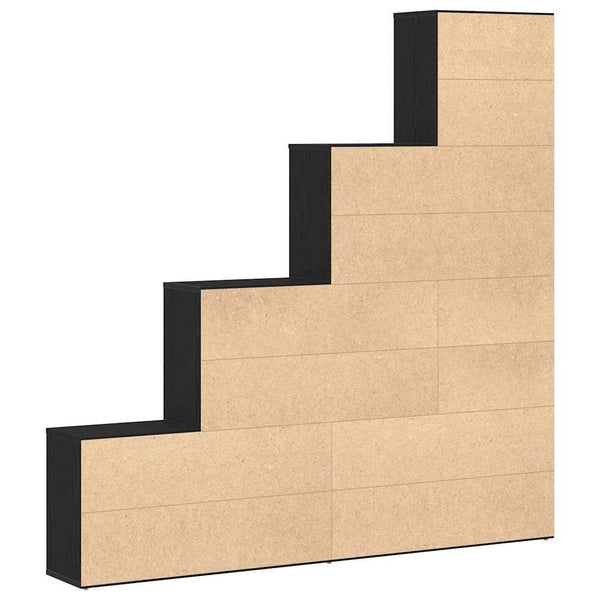 Kirjahylly 6 tasoa 155 x 24 x 160 cm Tekninen puu Musta tammi.