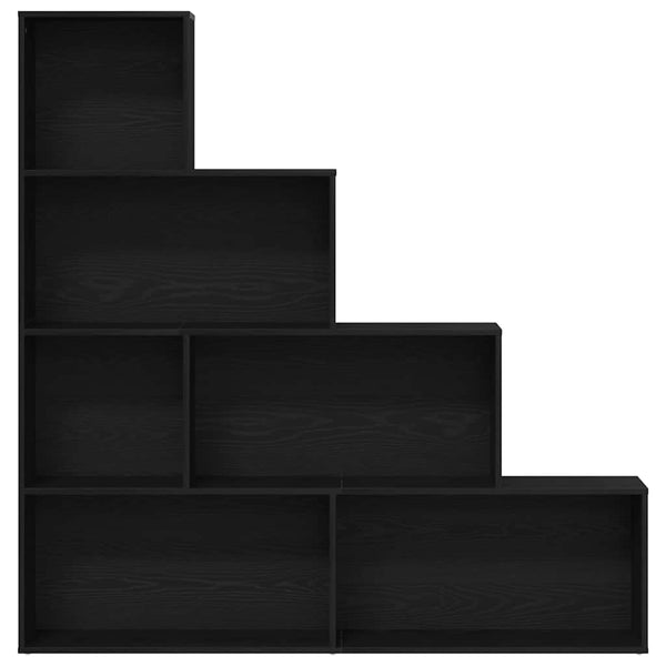 Kirjahylly 6 tasoa 155 x 24 x 160 cm Tekninen puu Musta tammi.