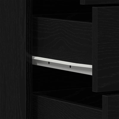 Musta tammi lipasto Licxanadra 50x34x96cm (6 vetolaatikolla puinen)