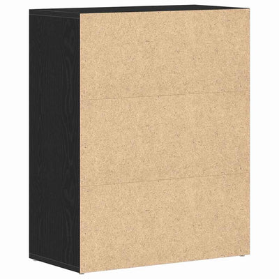 Sivupöytä laatikon kanssa Musta 60 x 30 x 75 cm Tekninen puu