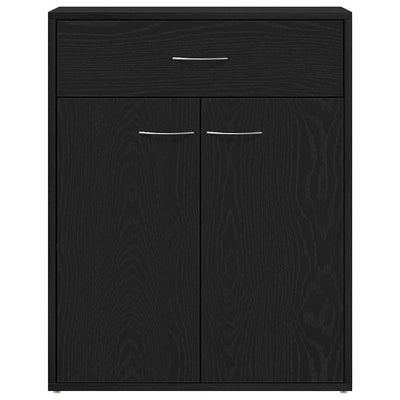 Sivupöytä laatikon kanssa Musta 60 x 30 x 75 cm Tekninen puu