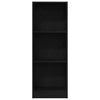Kirjahylly musta tammi 40x24x109 cm tekninen puu