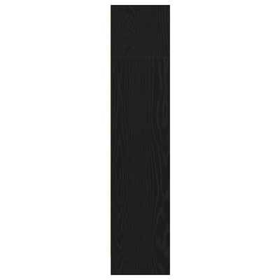 Kirjahylly musta tammi 40x24x109 cm tekninen puu