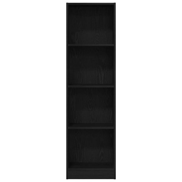 Kirjahylly musta tammi 40x24x143 cm tekopuu