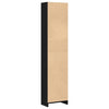 Kirjahylly musta tammi 40x24x176 cm tekopuu