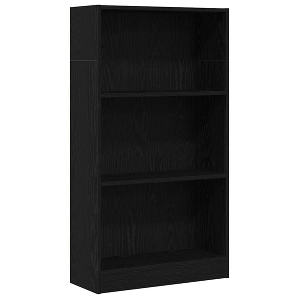 Kirjahylly musta tammi 60x24x109 cm tekopuu