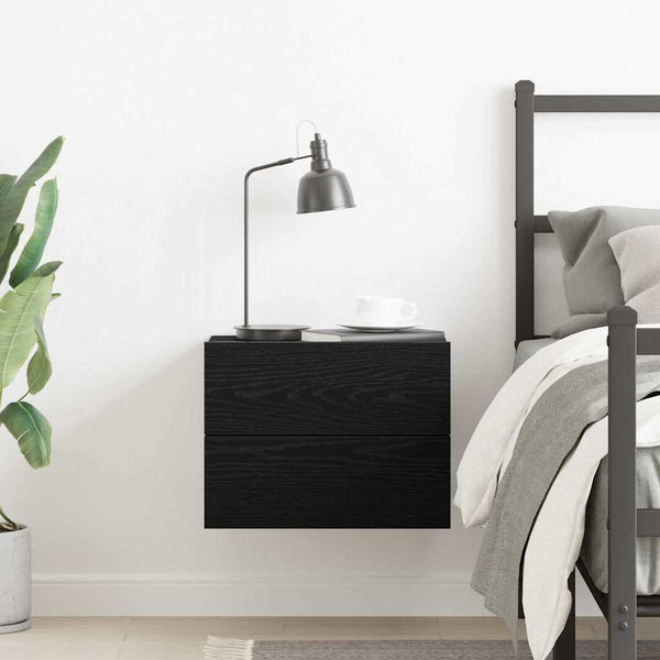 Yöpöytäkaappi Musta tammi. 40 x 30 x 30 cm Tekninen puu