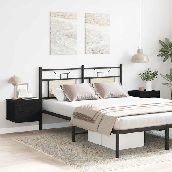 Yöpöytäkaappi 2 pcs Musta tammi. 40 x 30 x 30 cm Tekninen puu